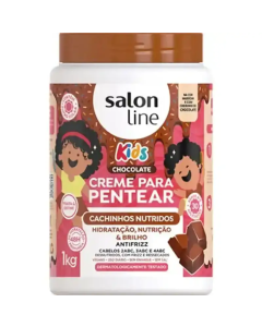 Creme para Pentear Infantil Salon Line Kids Cachos Nutritivos Chocolate - 1kg
